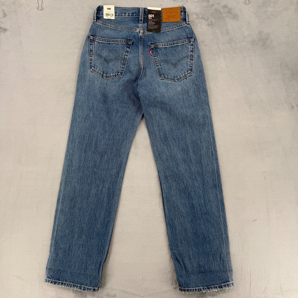 Levi's 501 '90s Selvedge Denim Light Wash Straight Leg Jeans Women's Sz W24 L30 - Picture 6 of 15